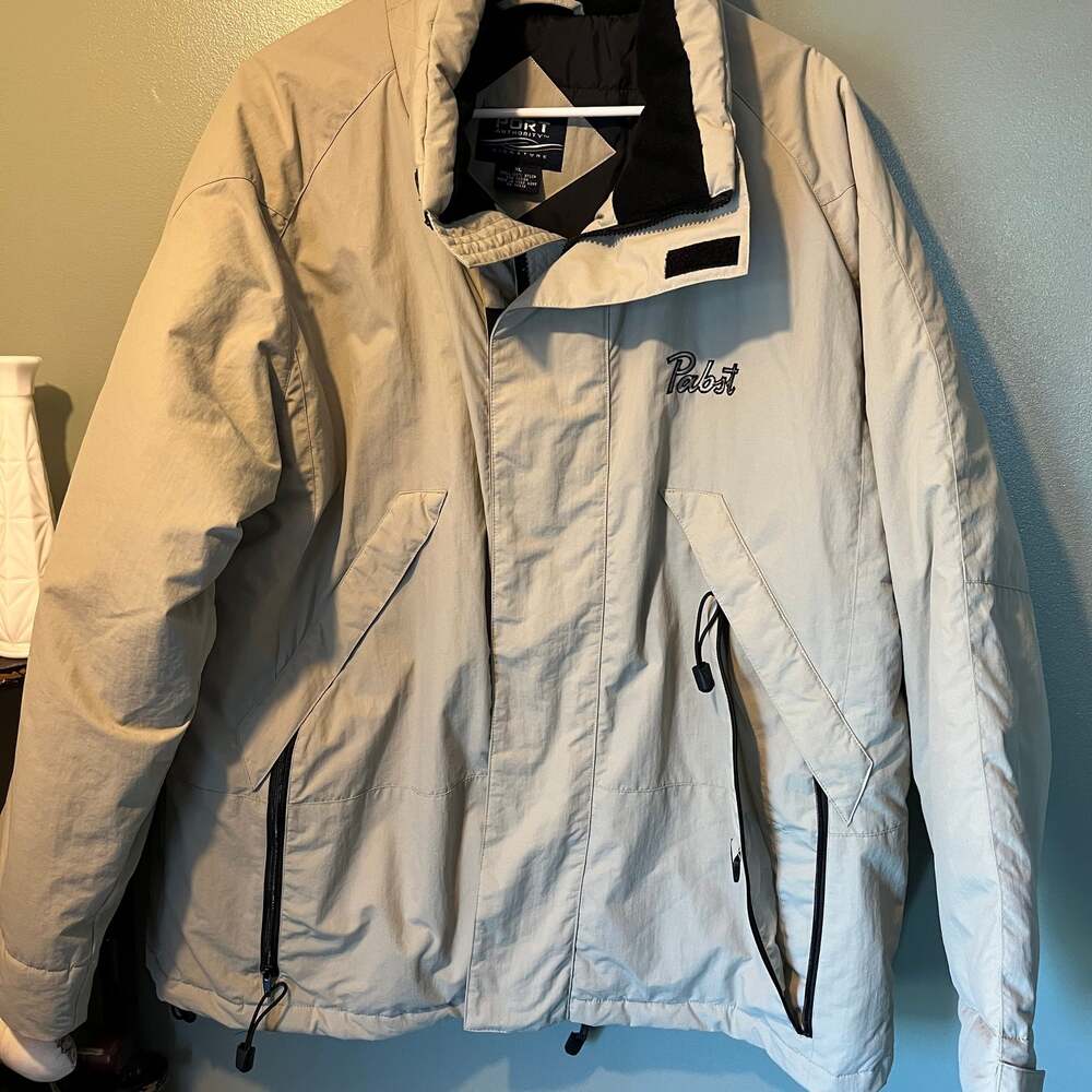 Vintage Pacific Trail Cream Full Zip Embroidered Jacket